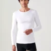 DAMART Tee-shirt Manches Longues Col Rond En Mailles Blanc -MenCorner Boutique 12301 01010 f 1 hd 3237109 2 1140x1140