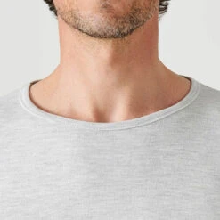 DAMART Tee-shirt Manches Longues Col Rond En Mailles Gris Chiné -MenCorner Boutique 12301 11011 d 1 hd 3237111 3 1140x1140