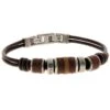 Bracelet Fossil JF00900797 - Bracelet Perle Marron Vintage Homme -MenCorner Boutique 1301212 680x680