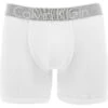 CALVIN KLEIN UNDERWEAR Boxer Long En Coton Stretch - Ceinture Siglée Blanc