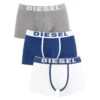 Pack De 3 Boxers Unis Bleu / Blanc / Gris
