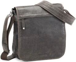 SAC GIBECIERE - Cuir De Vachette Souple Marron