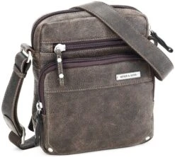 SACOCHE VINTAGE - Cuir De Vachette Souple Marron