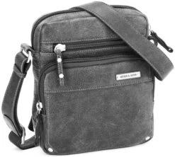 SACOCHE VINTAGE - Cuir De Vachette Souple Noir