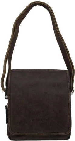 SACOCHE TRAVERS - Cuir De Vachette Souple Marron