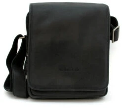 SACOCHE TRAVERS - Cuir De Vachette Souple Noir