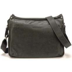 Besace Soufflets G/bleu - Arthur & Aston - Cuir Bleu Noir