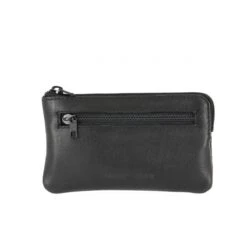 Porte Monnaie Zippé A/noir- Cuir- Homme Noir