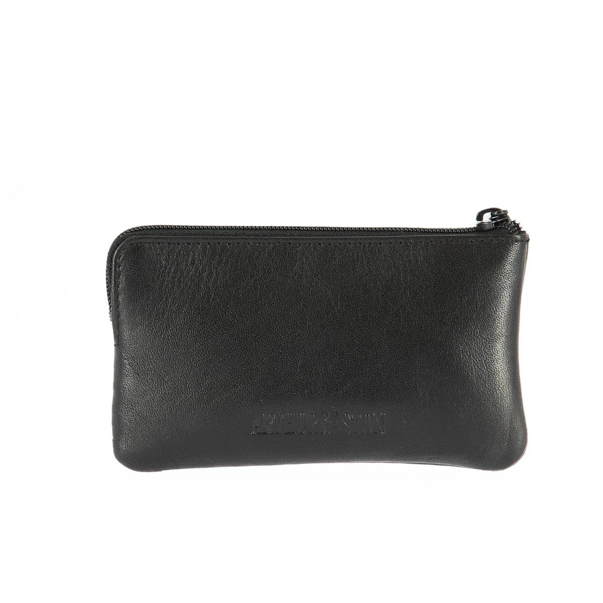 Porte Monnaie Zippé A/noir- Cuir- Homme Noir 4 Porte Monnaie Zippé A/noir- Cuir- Homme Noir – Image 2