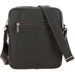 PORTE TRAVERS CUIR BUFFLE PLEINE FLEUR SEMI ANILINE DOUBLURE POLYESTER Chataigne