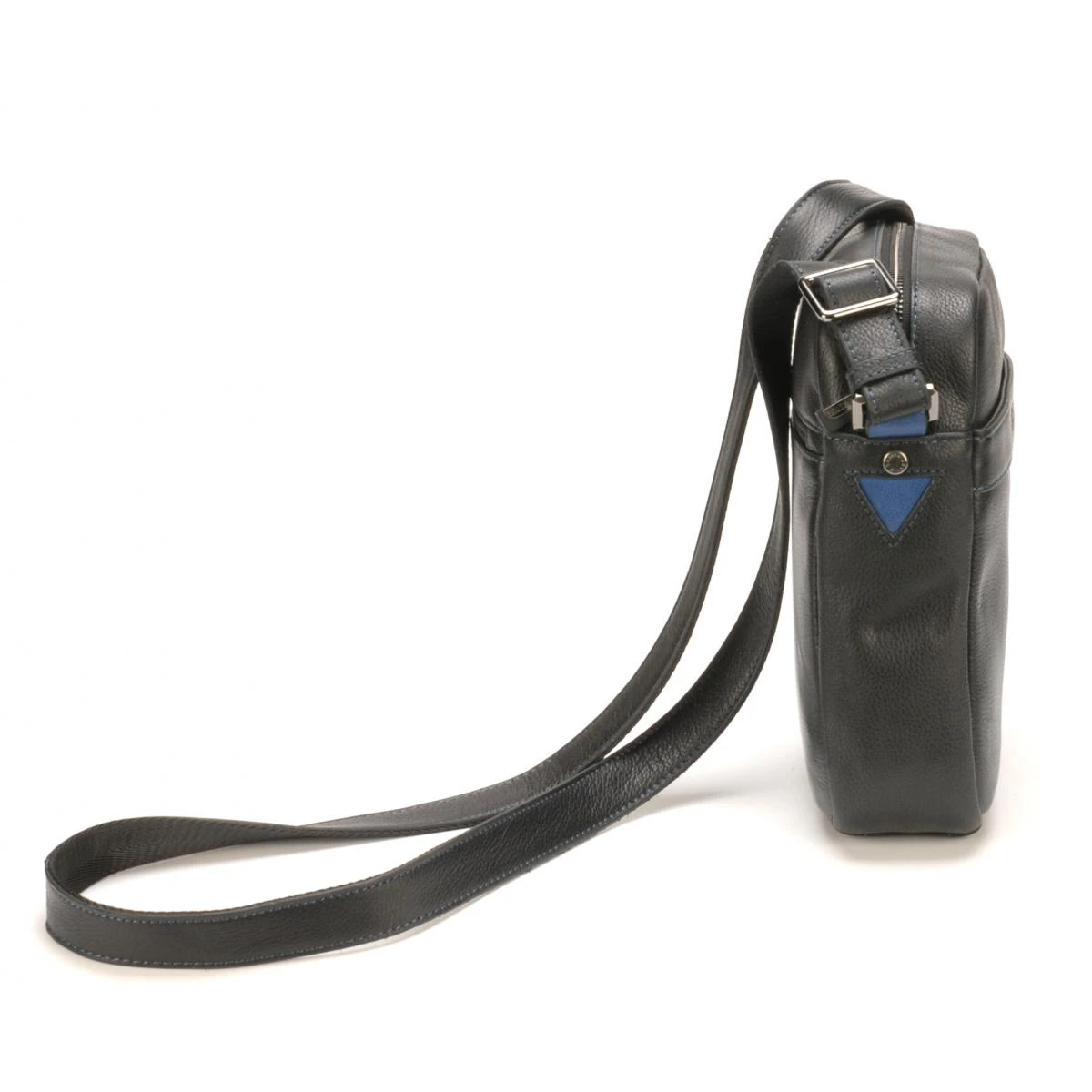 Porte Travers D/noir- Bleu - Arthur&Aston -Taille M - Cuir Noir 4 Porte Travers D/noir- Bleu - Arthur&Aston -Taille M - Cuir Noir – Image 2