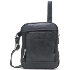 Sac Bandoulière Homme Cuir Noir