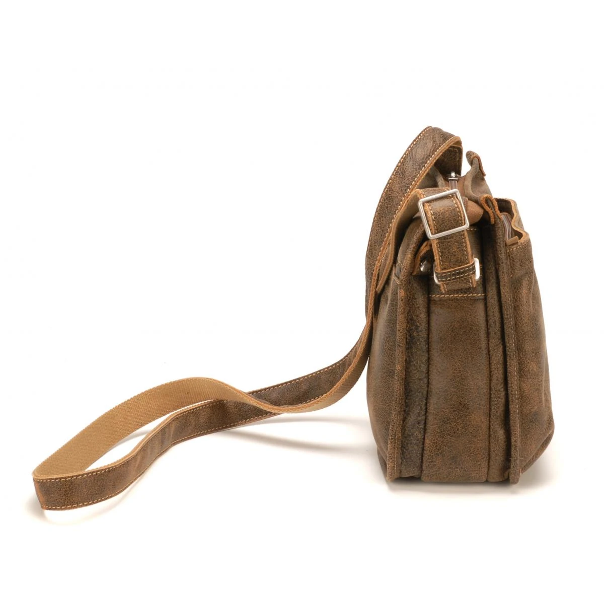Sac Porte Travers Soufflets G/bleu - Arthur & Aston - Cuir De Vachette Camel 4 Sac Porte Travers Soufflets G/bleu - Arthur & Aston - Cuir De Vachette Camel – Image 2