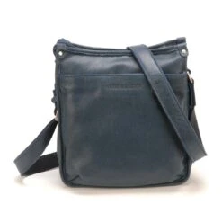 Sac Porte Travers Soufflets G/bleu - Arthur & Aston - Cuir De Vachette Bleu