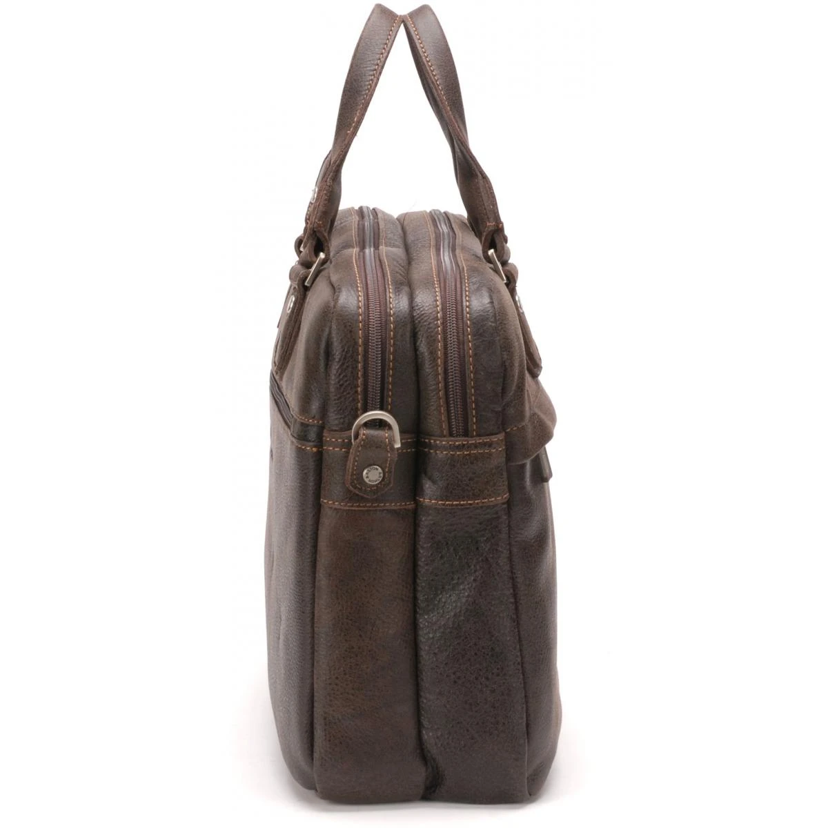 Serviette Cuir Destroy - Bandoulière Amovible Marron 4 Serviette Cuir Destroy - Bandoulière Amovible Marron – Image 2