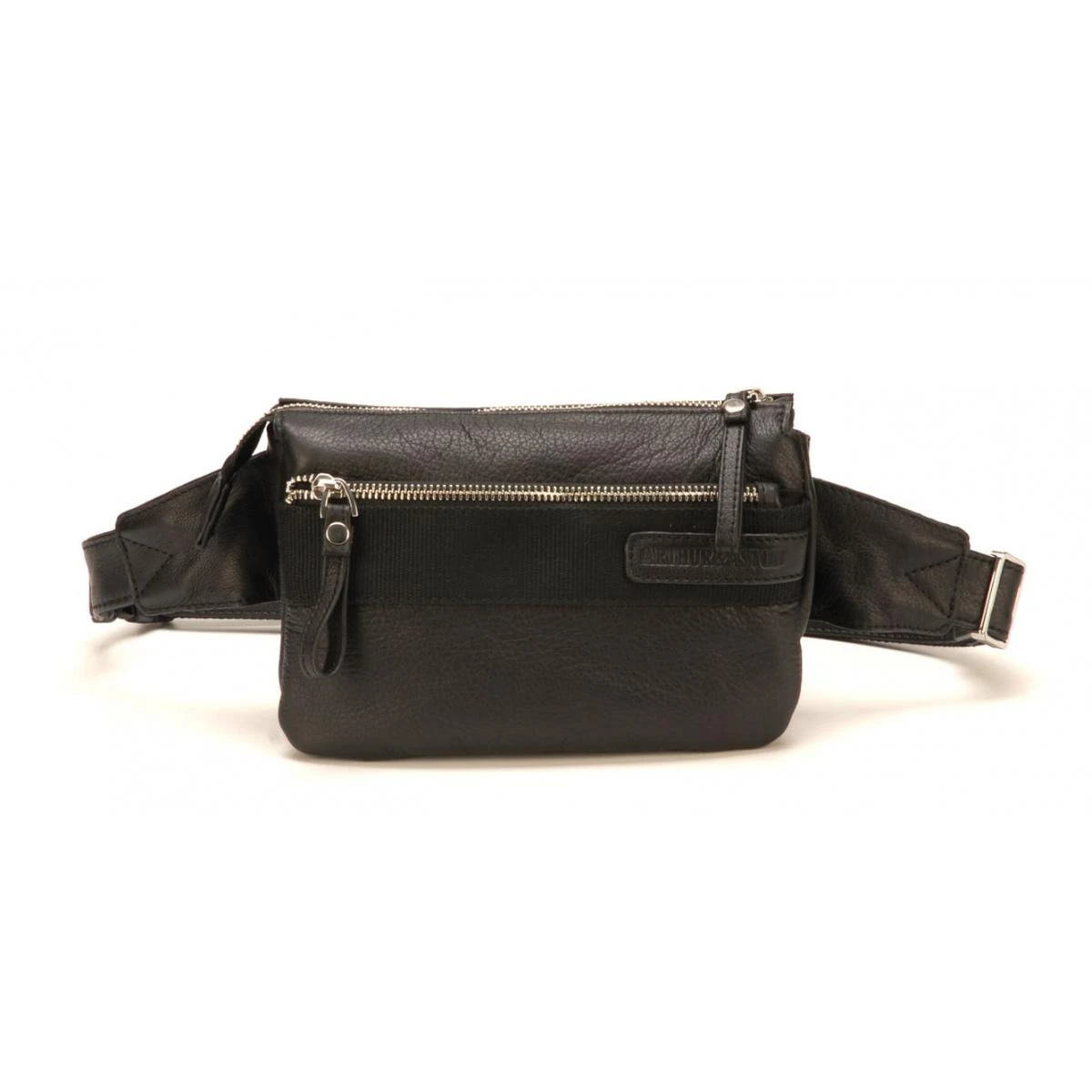 Sac Banane Arthur & Aston - Cuir Noir Zip Noir 3 Sac Banane Arthur & Aston - Cuir Noir Zip Noir