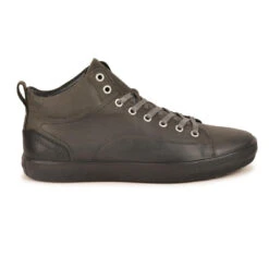 Pataugas Baskets Mid Homme Gris En Cuir - NEW CARLO WAX