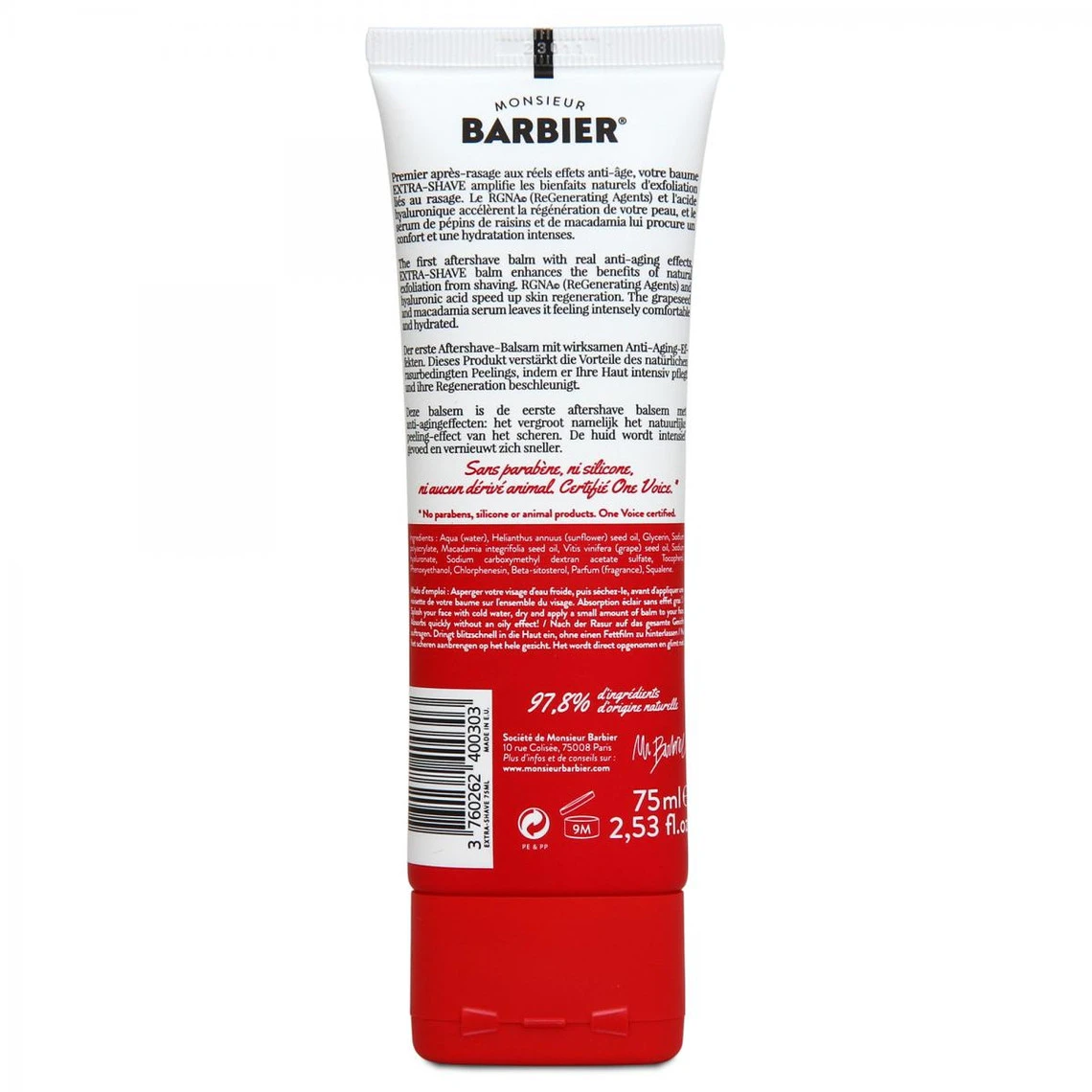 Baume Après-rasage Anti-âge Extra-Shave (activateurs RGNA Et Acide Hyaluronique) 75 Ml 6 Baume Après-rasage Anti-âge Extra-Shave (activateurs RGNA Et Acide Hyaluronique) 75 Ml – Image 4
