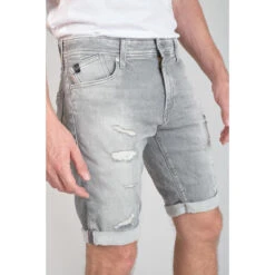 LE TEMPS DES CERISES Bermuda Jogg Oc Gris Délavé Destroy -MenCorner Boutique bermuda short en jeans jogg 3520186 7041604 4 1140x1140