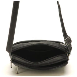 Besace Homme En Cuir Noir Rectangle -MenCorner Boutique besace en cuir vachette pleine fleur semi aniline noir 3351146 5 1140x1140