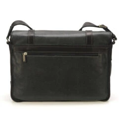 Besace à Rabat Homme Arthur & Aston En Cuir Noir -MenCorner Boutique besace rabat en cuir vachette pleine fleur semi aniline noir 3351164 3 1140x1140