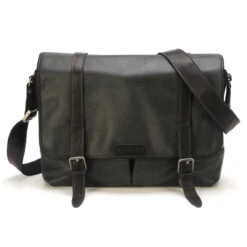 Besace à Rabat Homme Arthur & Aston En Cuir Noir