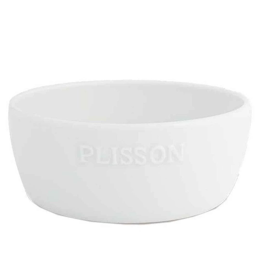 Bol A Raser Blanc Porcelaine - Logo Plisson 3 Bol A Raser Blanc Porcelaine - Logo Plisson