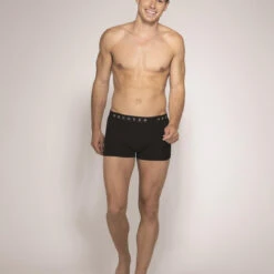 Boxer Noir Avec Logo Imprimé Daniel Hechter