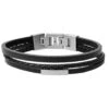 Bracelet Fossil JF03322040 - VINTAGE CASUAL Cuir Noir Homme -MenCorner Boutique bracelet fossil jf03322040 bracelet vintage casual cuir noir homme 1191027 1200x1200