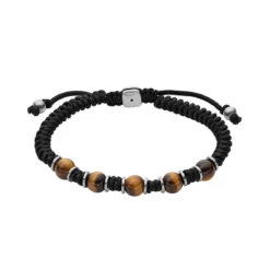 Bracelet Homme JF04199040 En Nylon Noir -MenCorner Boutique bracelet homme fossil bijoux jf04199040 3 1140x1140