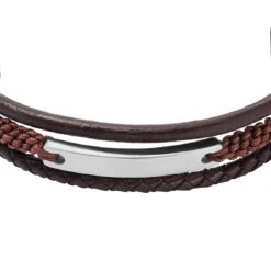 Bracelet Homme JF04341040 Marron -MenCorner Boutique bracelet homme fossil bijoux jf04341040 1 1140x1140