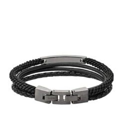 Bracelet Homme Fossil Bijoux-Acier Gris
