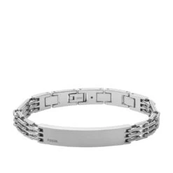 Bracelet Homme Fossil Bijoux Dress - JF04210040 Acier Argent