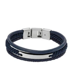 Bracelet Homme Fossil Bijoux Engravables - JF04403040 Acier Argent