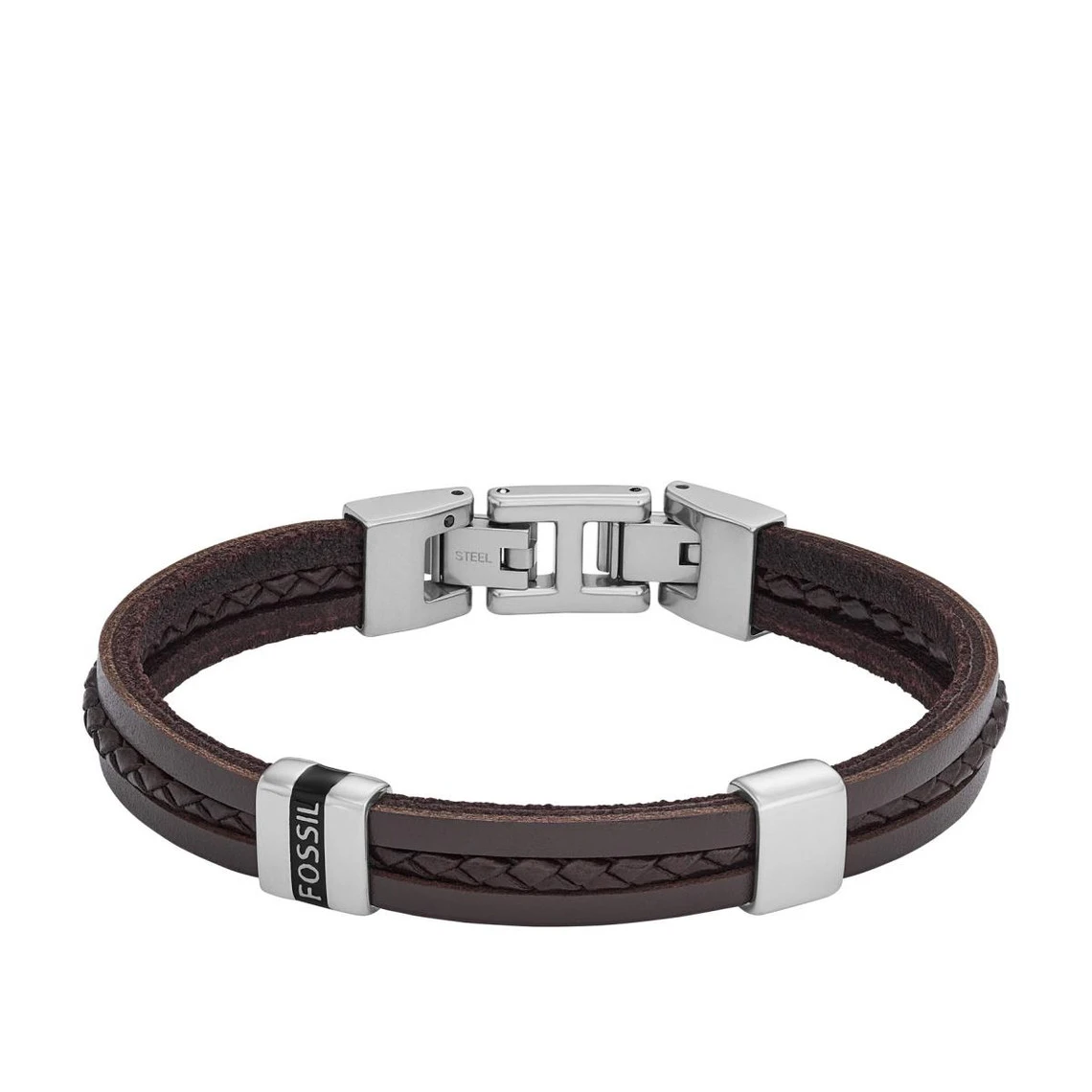 Bracelet Homme Fossil Bijoux Leather Essentials - JF04133040 Acier, Cuir Argent 3 Bracelet Homme Fossil Bijoux Leather Essentials - JF04133040 Acier, Cuir Argent