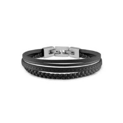 Bracelet Homme Guess Bijoux - JUMB01345JWSTBK MALIBU Acier Argent