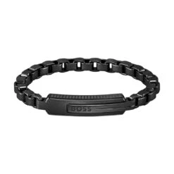Bracelet Noir Pour Homme En Acier