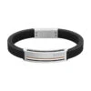 Bracelet En Silicone Noir Avec Fermoir En Acier Pour Homme -MenCorner Boutique bracelet homme hugo boss bijoux 1580364 1140x1140