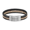 Bracelet Homme Hugo Boss Bijoux Galen - 1580423 Acier, Cuir Marron, Noir -MenCorner Boutique bracelet homme hugo boss bijoux galen 1580423 acier cuir marron noir 3515720 1140x1140