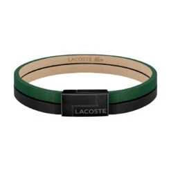 Bracelet Homme Lacoste Montres Lacoste Traveler - 2040074 Acier, Cuir Noir, Vert