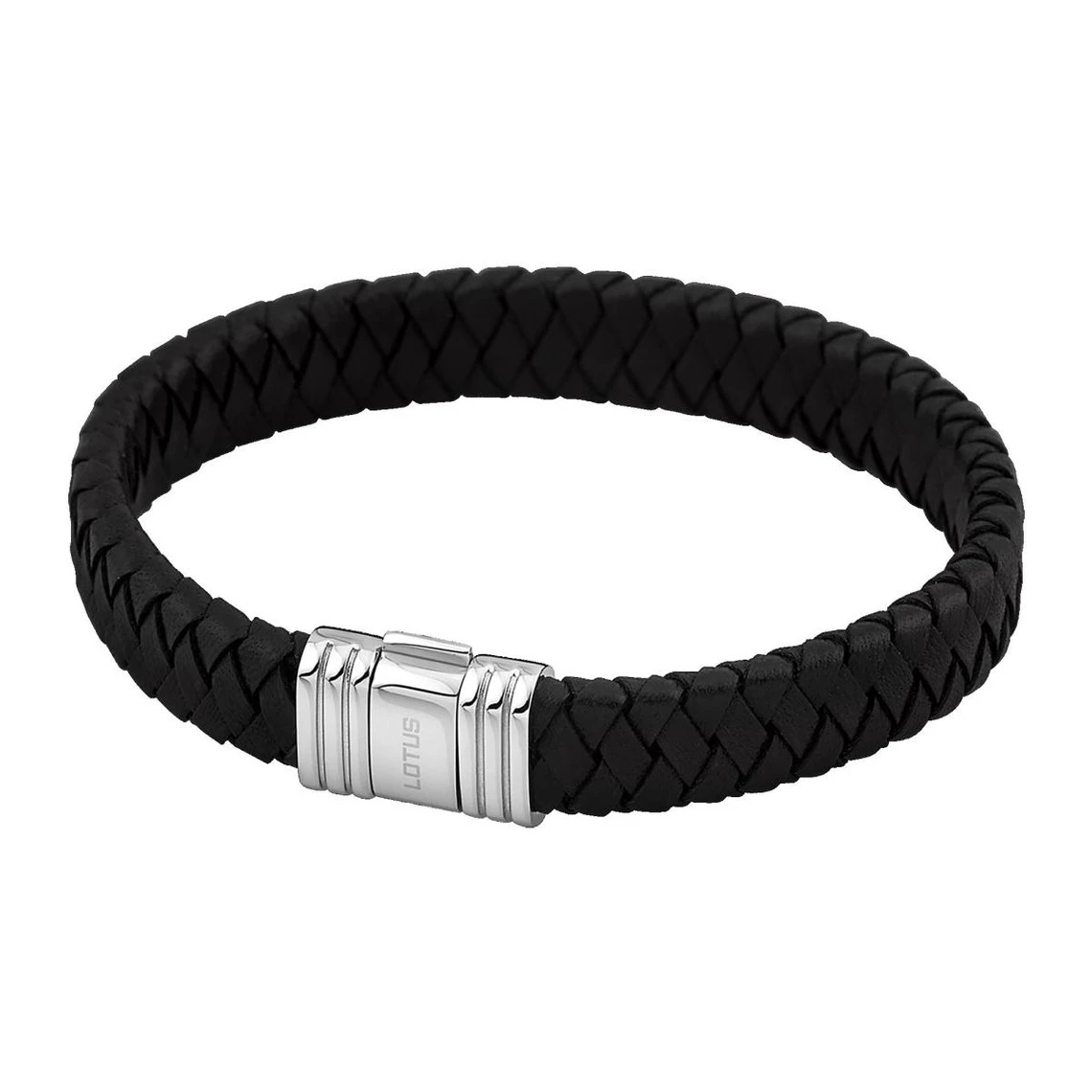 Bracelet Lotus Style LS1518-2-2 - Bracelet Cuir Noir Tressé Homme 4 Bracelet Lotus Style LS1518-2-2 - Bracelet Cuir Noir Tressé Homme – Image 2