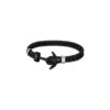 Bracelet Lotus Style LS1832-2-6 - Bracelet Urban Man Double Tressés Noir Ancre Noir Homme