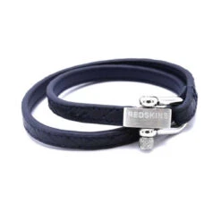 Bracelet Redskins 285107 - Bracelet Boucle Cuir Bleu Homme