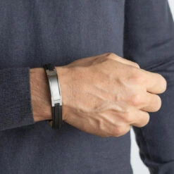 Bracelet Urban Man LS1808-2-2 - Bracelet Cuir Noir Acier Homme 7 Bracelet Urban Man LS1808-2-2 - Bracelet Cuir Noir Acier Homme -MenCorner Boutique bracelet urban man ls1808 2 2 bracelet cuir noir acier homme 229906 3 1140x1140