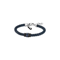 Bracelet Urban Man LS1814-2-1 - Bracelet Cuir Bleu Tressé Homme