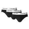 CALVIN KLEIN UNDERWEAR PACK 3 SLIPS FERMES BRIEF HOMME - Coton & Elasthanne Noir -MenCorner Boutique calvin klein pack 3 slips ouverts noir 1955 680x680