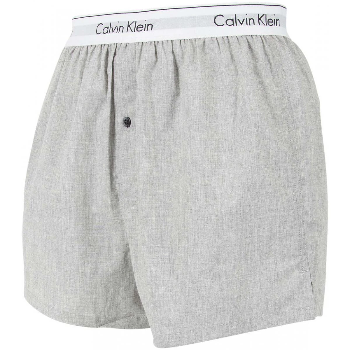 CALVIN KLEIN UNDERWEAR Caleçon En Coton Tissé - Ceinture Siglée Gris 4 CALVIN KLEIN UNDERWEAR Caleçon En Coton Tissé - Ceinture Siglée Gris – Image 2