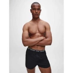Pack De 3 Calecons Logotés - Noir Calvin Klein Underwear -MenCorner Boutique calvin klein underwear pack de 3 calecons longs logotes ceinture elastique 3232715 4 1140x1140