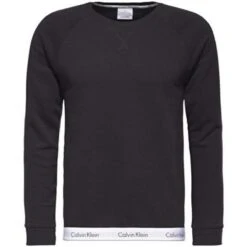 CALVIN KLEIN UNDERWEAR Sweatshirt Pyjama Coton Manches Longues - Col Rond Noir