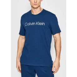 T-shirt Col Rond à Manches Courtes - Bleu Calvin Klein Underwear